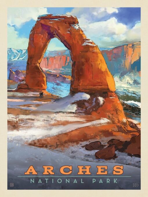 Arches National Park: Snowy Delicate Arch